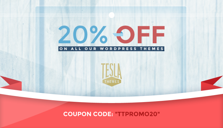 20% OFF on all our Premium WordPress Themes (Expired)