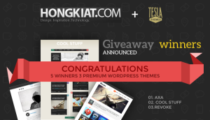 Announcing the Winners of TeslaThemes Giveaway