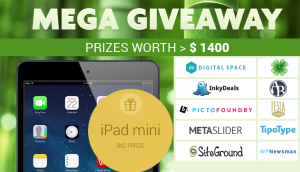 Anniversary Mega Giveaway: Win $1400 worth of prizes + an iPad Mini