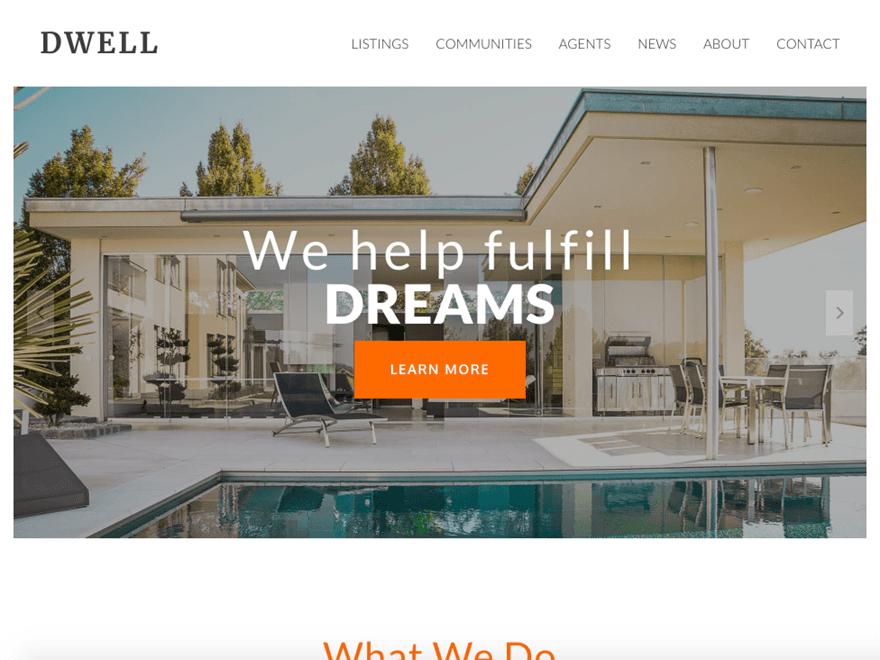 Dwell Real Estate WordPress Theme 